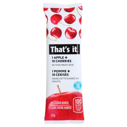 1 Apple + 10 Cherries Fruit Bar