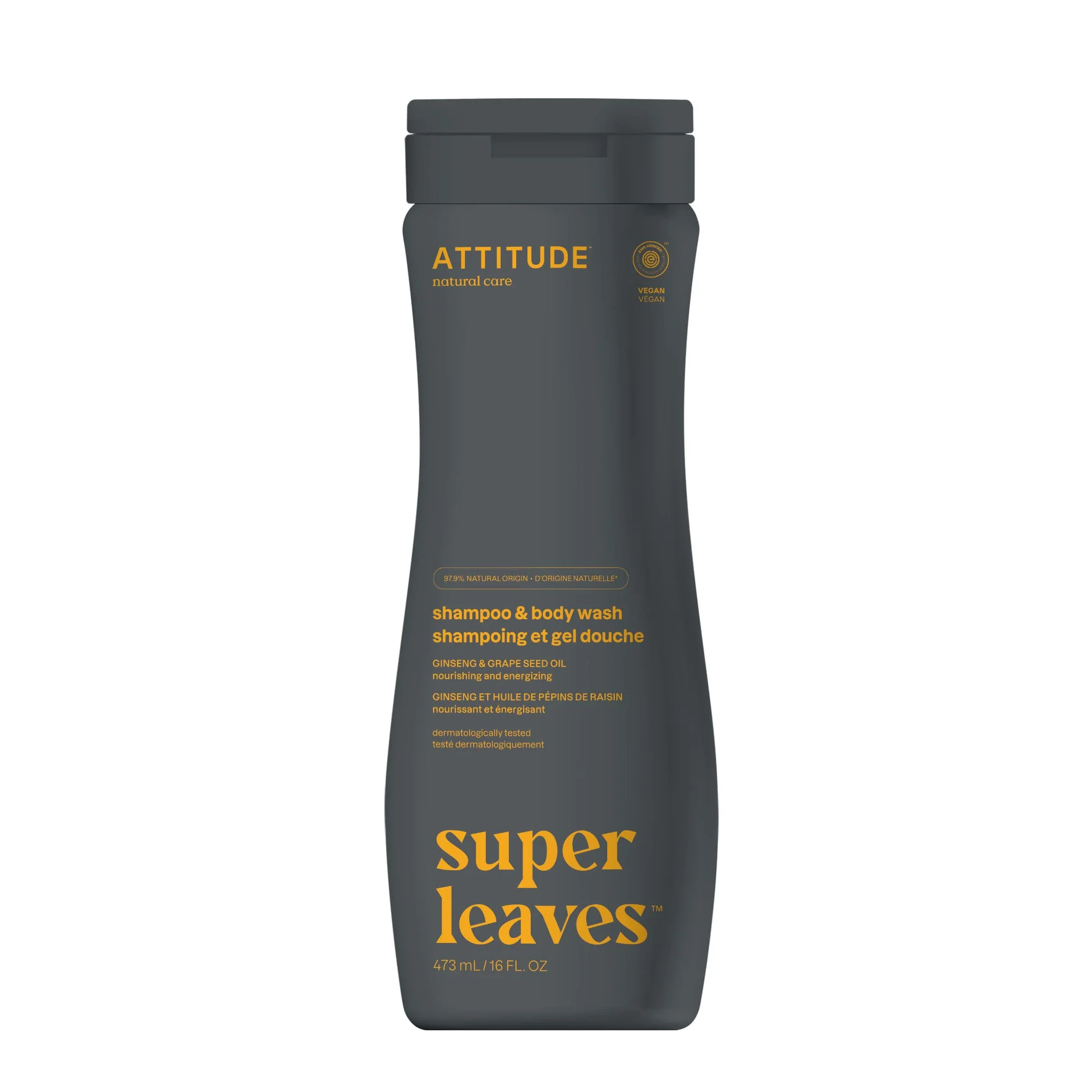 2-In-1 Shampoo and Body Wash - Ginseng & Grape Seed Oil