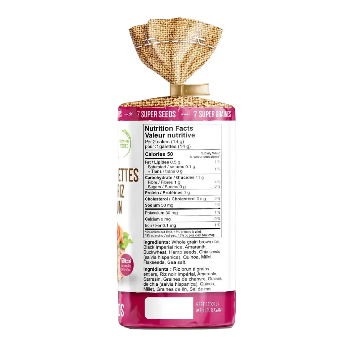 7 Super Seeds Brown Rice Cakes - Image 2