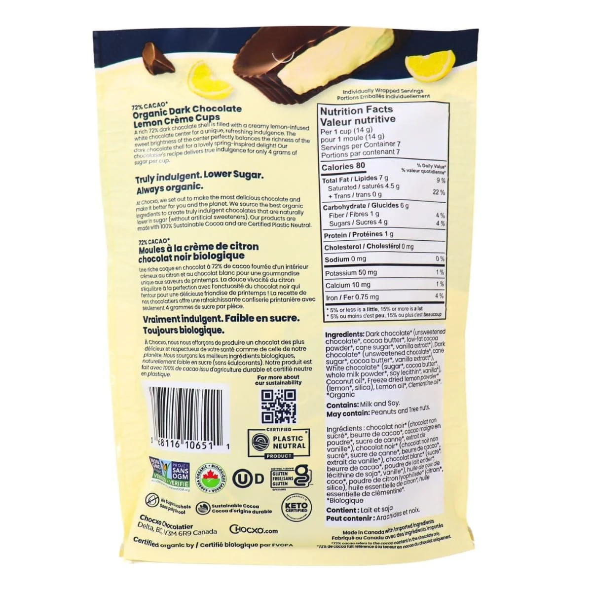 72% Cacao Lemon Creme Cups - Image 2