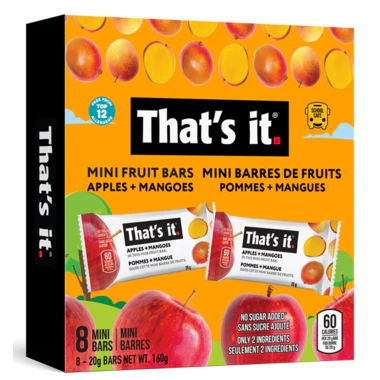 Apples + Mangoes Mini Fruit Bars