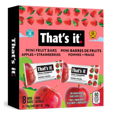 Apples + Strawberries Mini Fruit Bars