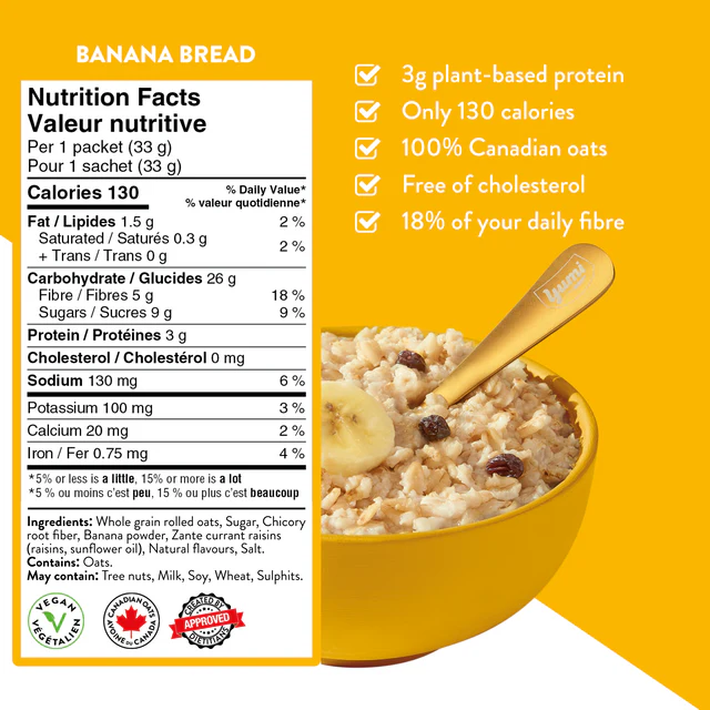 Banana Bread Morning Oats Instant Oatmeal - Image 2