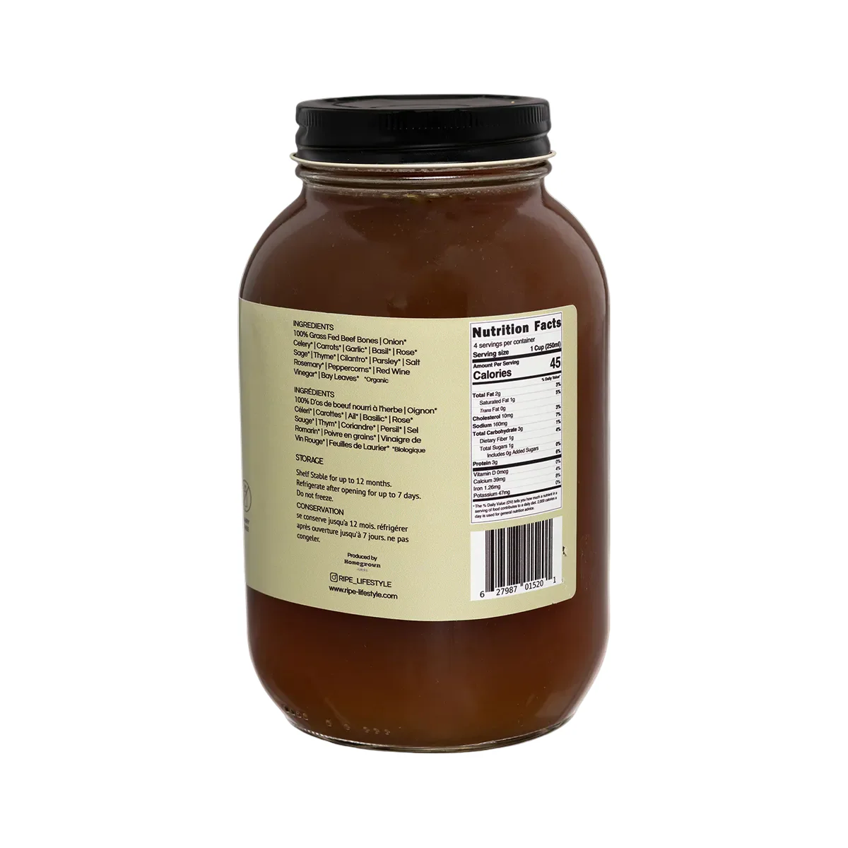 Beef Bone Broth with Basil & Rose - Image 2