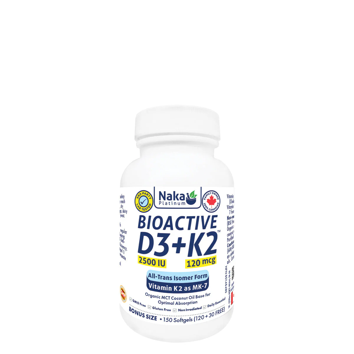 Bioactive D3 2500IU + K2 120mcg