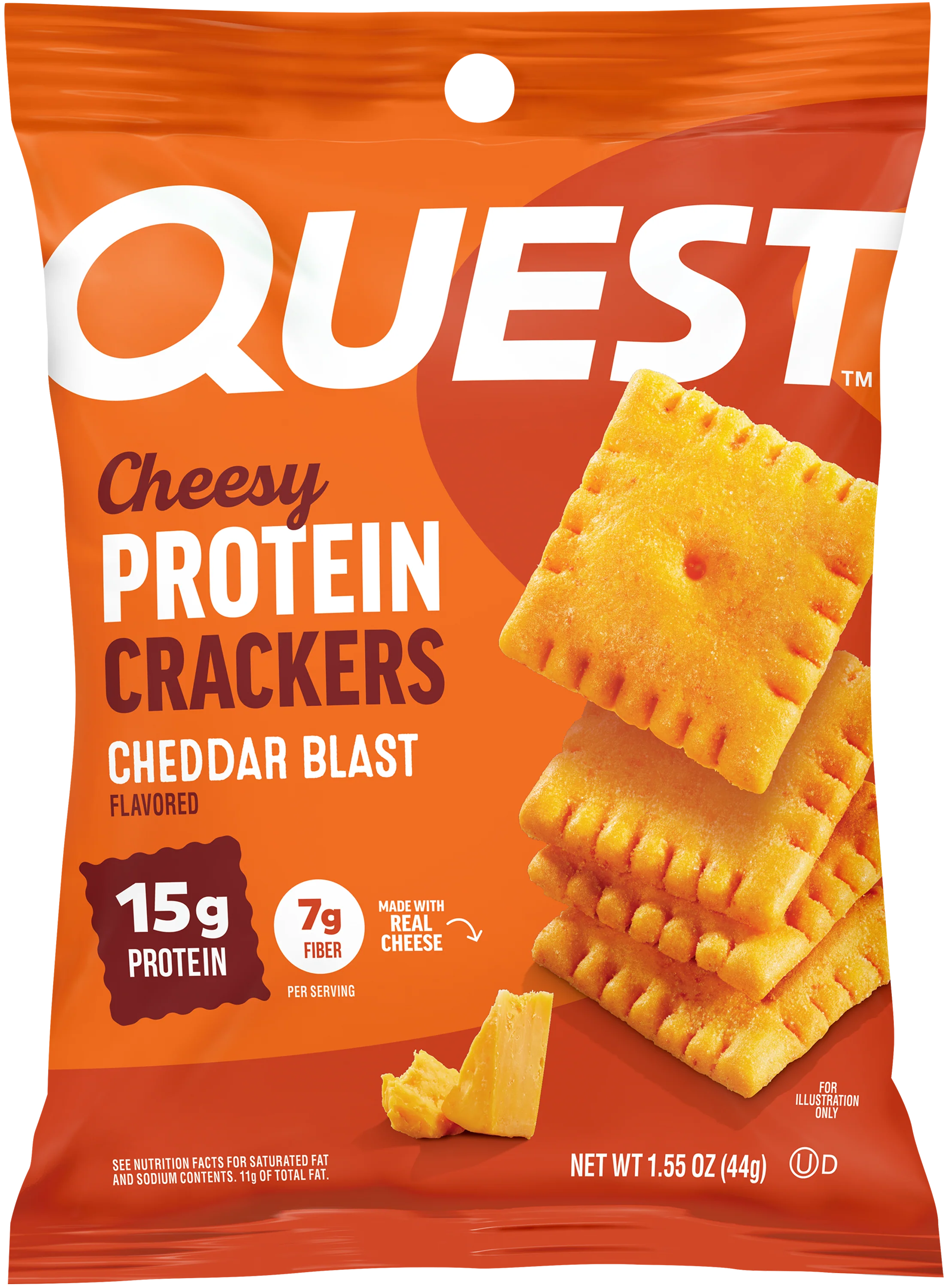 Cheddar Blast Cheesy Protein Crackers