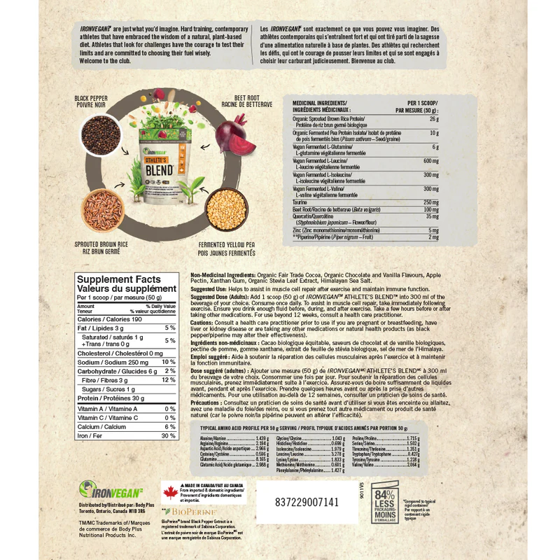 Chocolate Athlete's Blend Protein Powder - Image 2