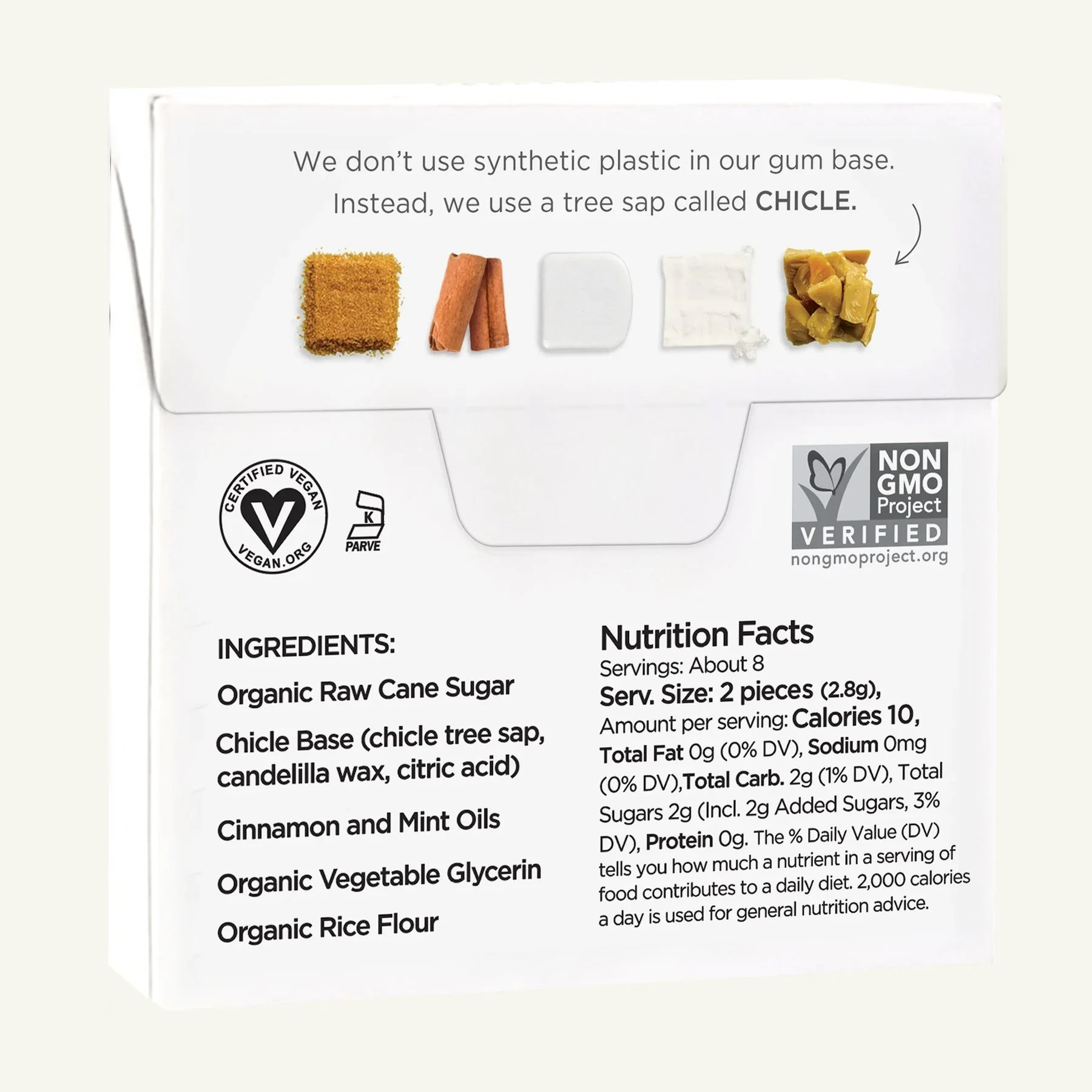 Cinnamon Natural Chewing Gum - Image 2