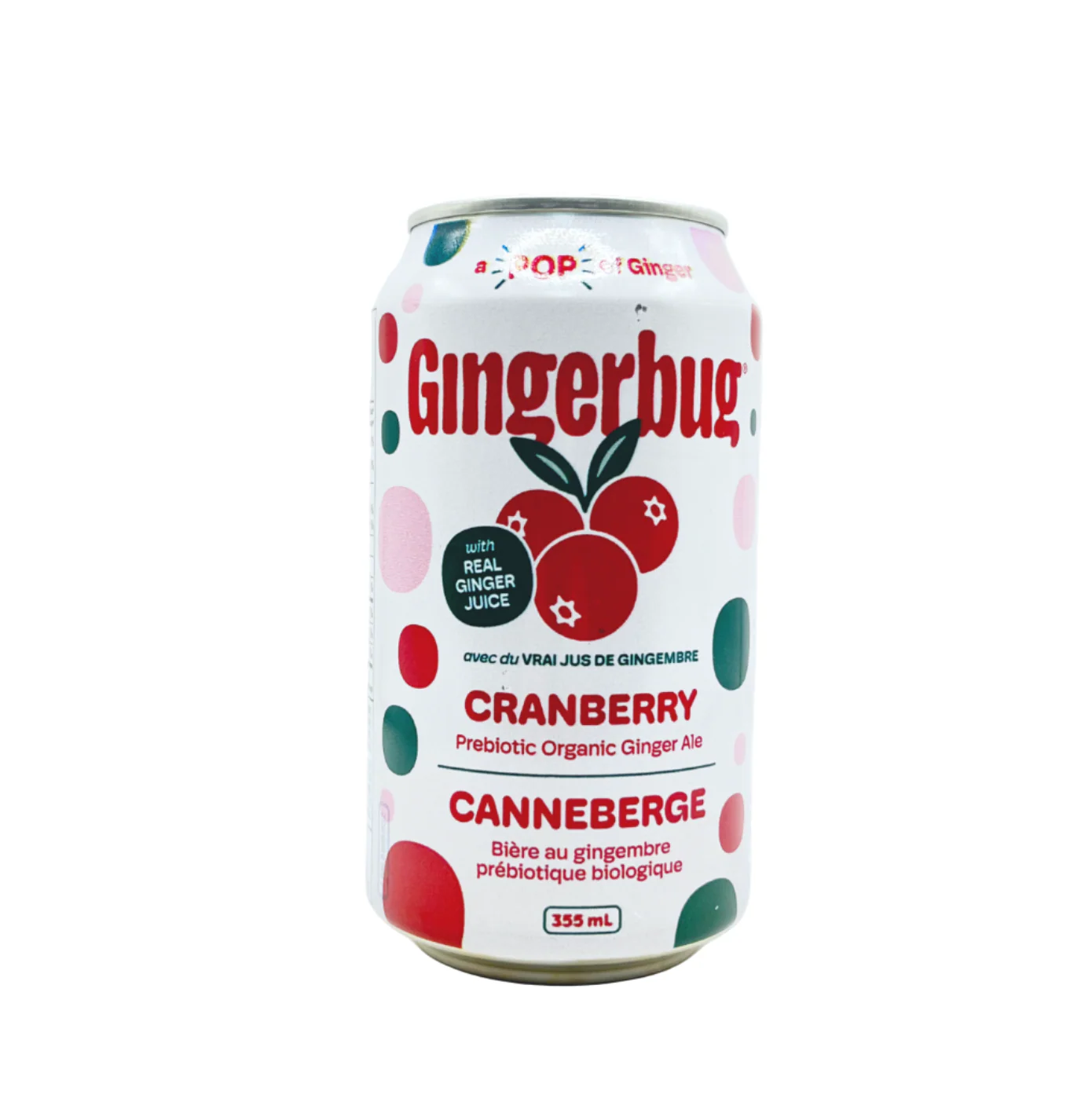 Cranberry Prebiotic Organic Ginger Ale