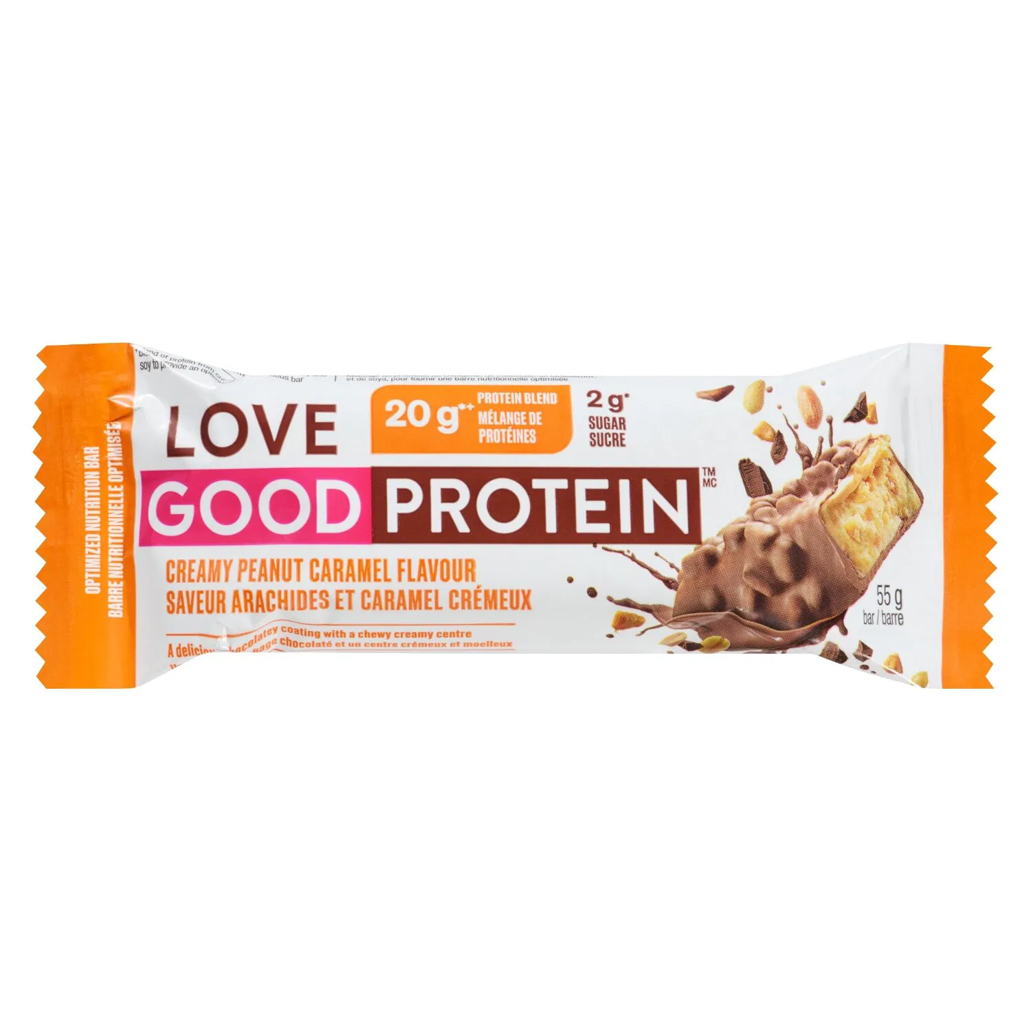 Creamy Peanut Caramel Protein Bar