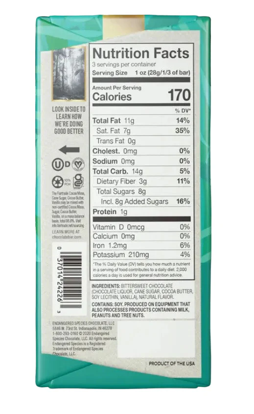 Dark Chocolate With Forest Mint Bar - Image 2