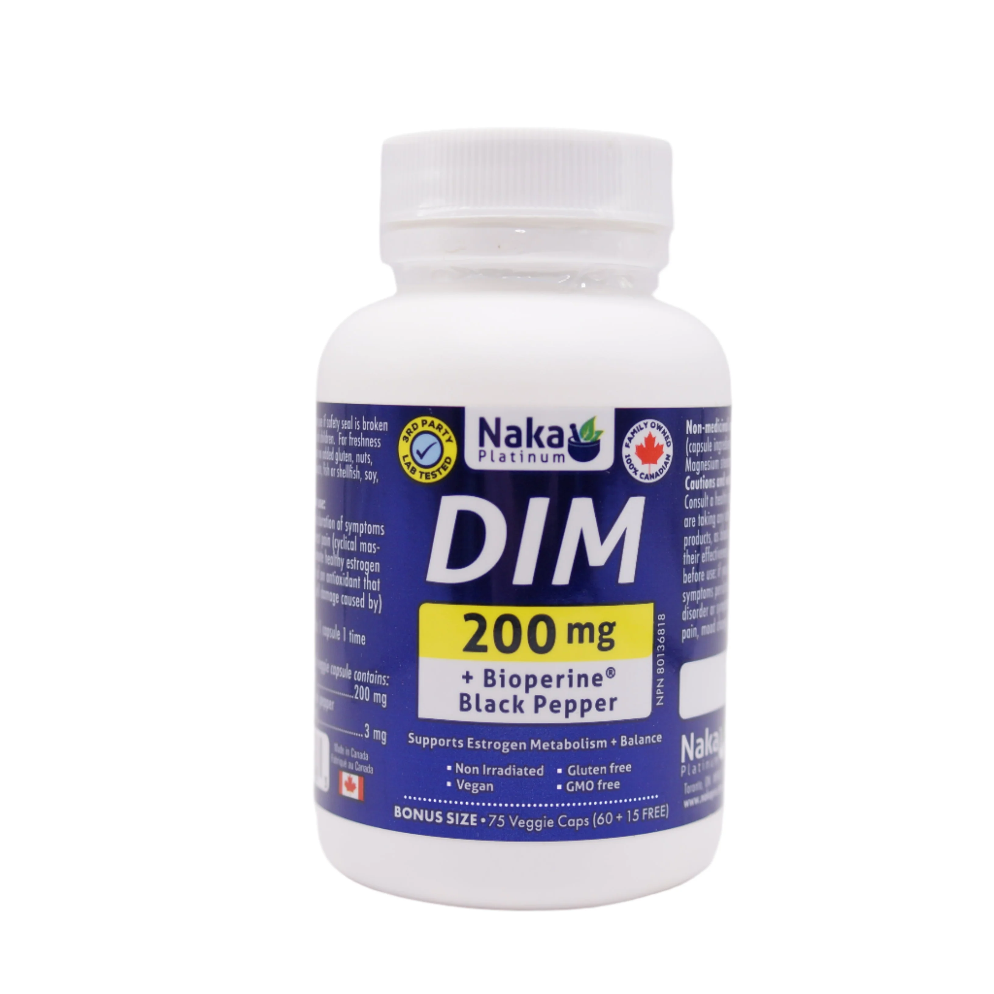 DIM - 200mg + Bioperine Black Pepper