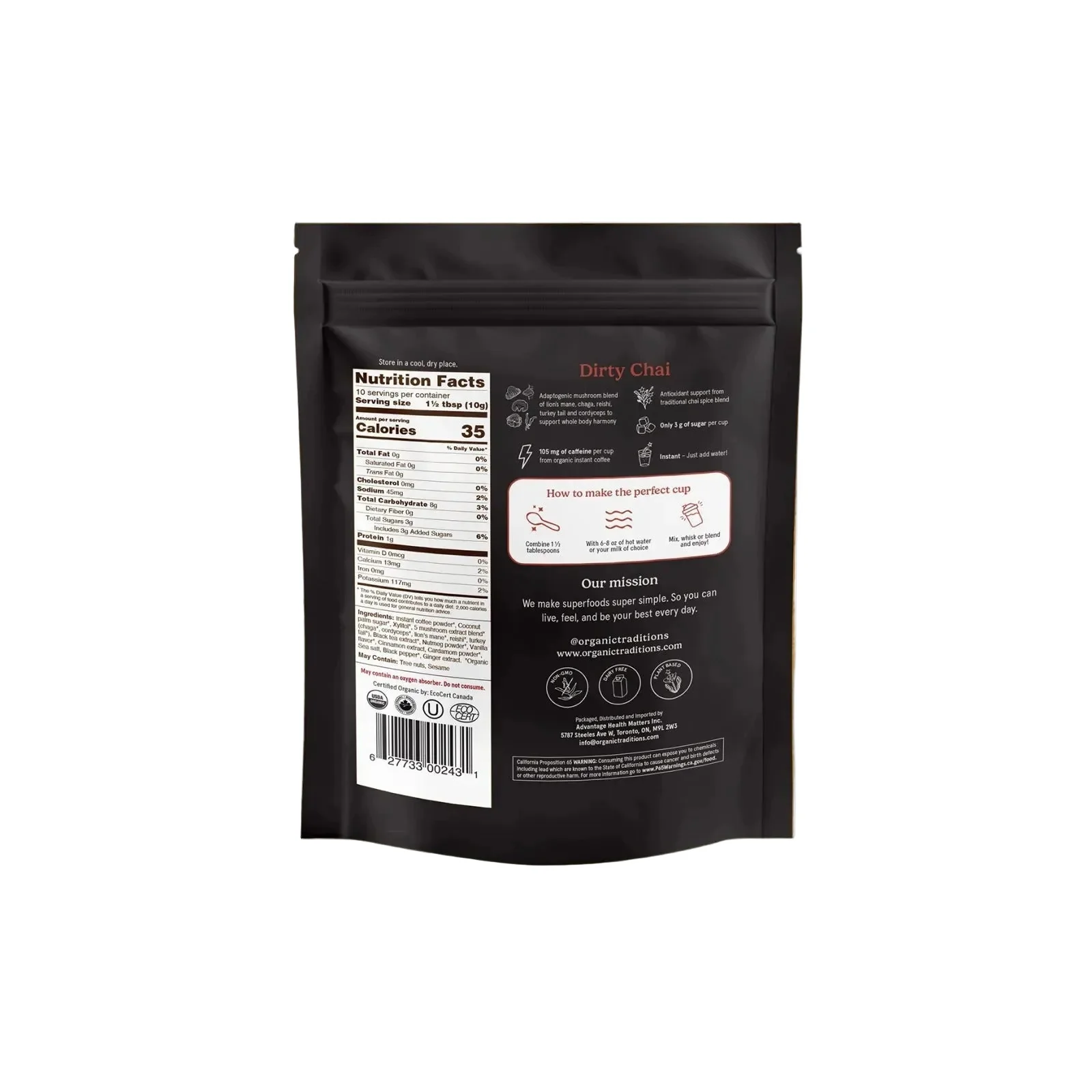 Dirty Chai Mushroom Coffee Blend - Image 2