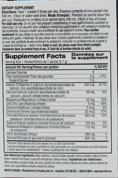 Lemon Lime Ener-IV Electrolyte Drink Mix - Image 2
