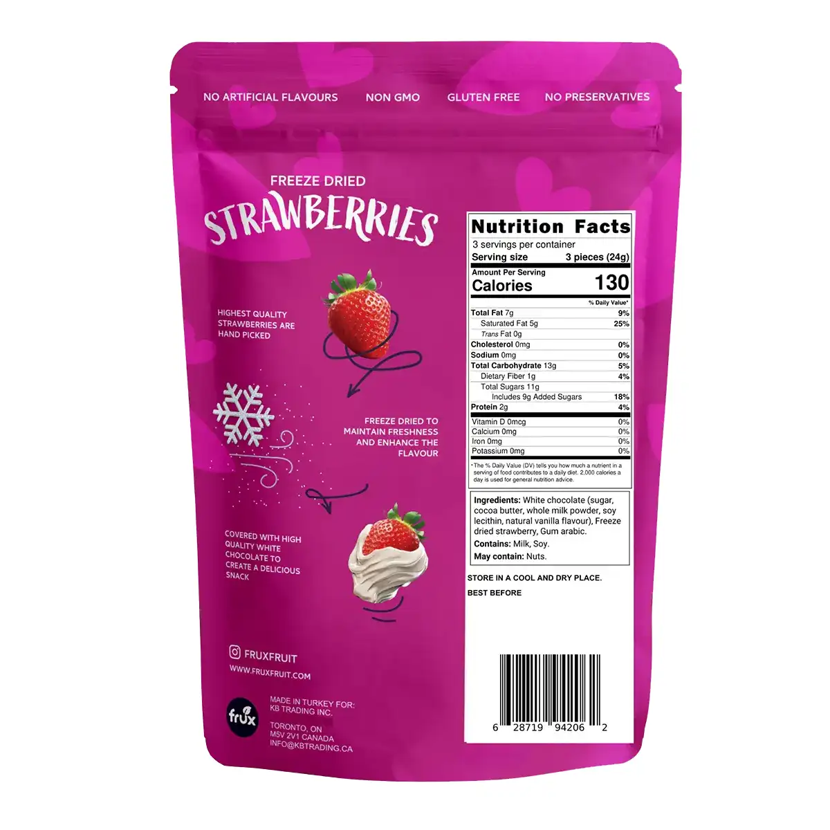 Freeze Dried White Chocolate Strawberries - Image 2
