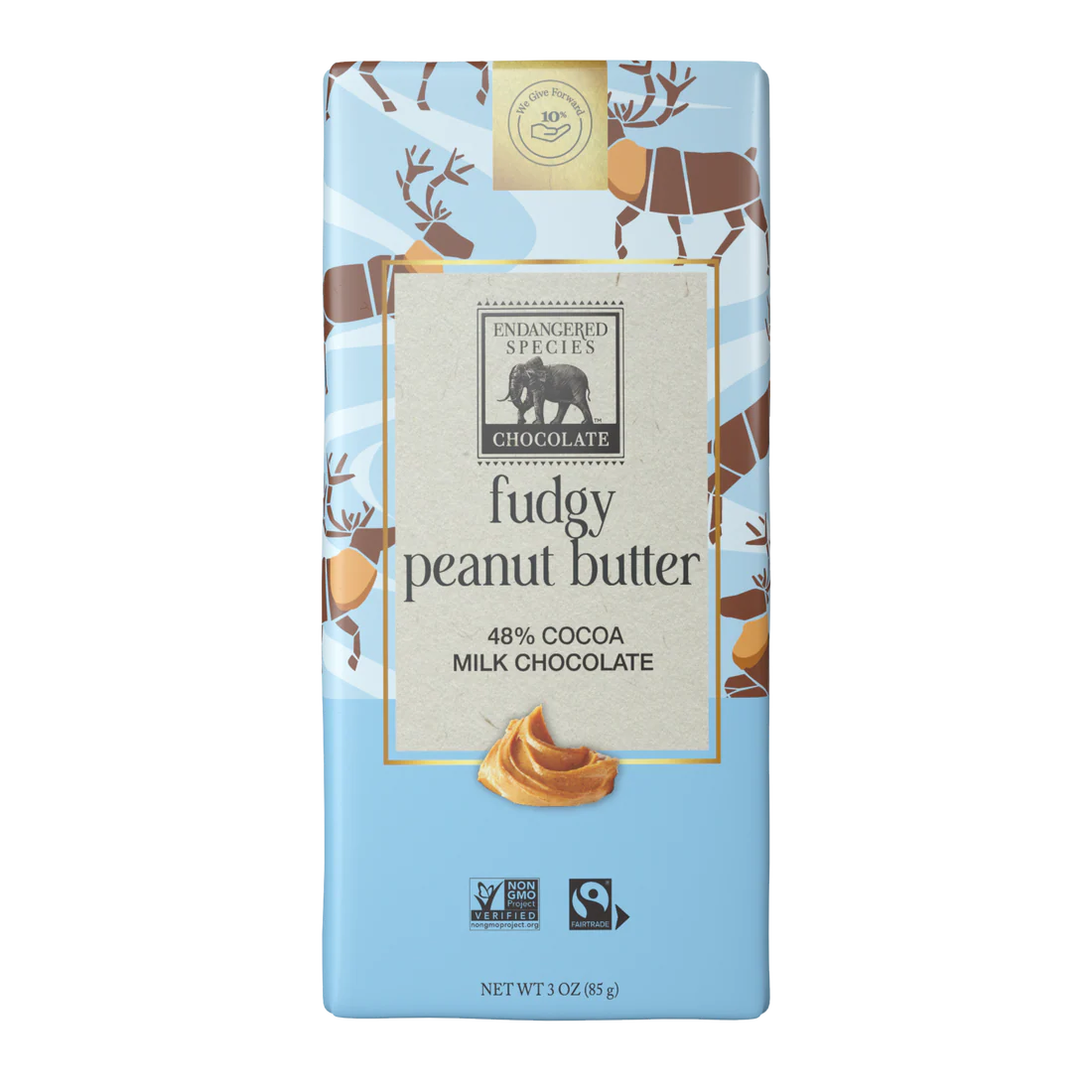 Fudgy Peanut Butter 48% Milk Chocolate Bar