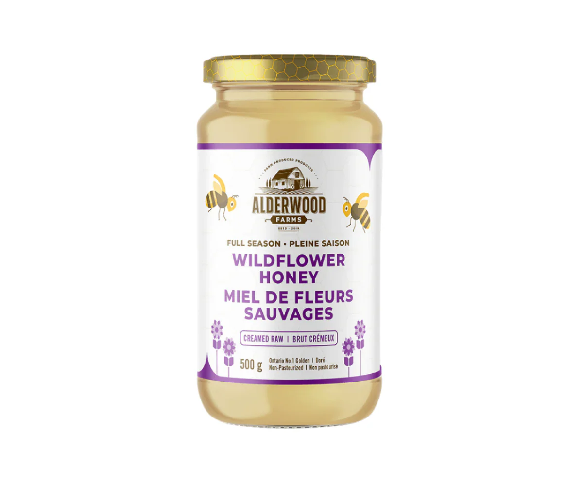 Full Season Creamed Raw Wildflower Honey