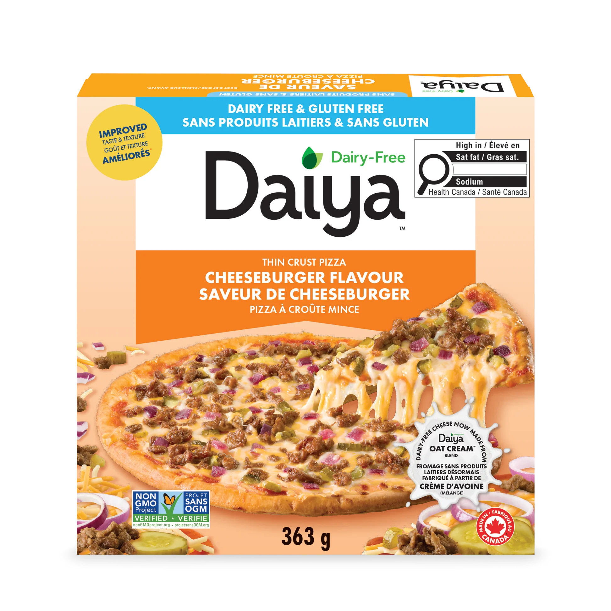 Gluten-Free Dairy-Free Cheeseburger Flavour Pizza
