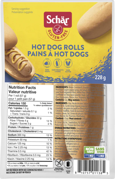 Gluten Free Hot Dog Rolls