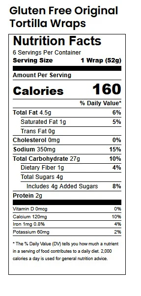 Gluten Free Original Wraps - Image 2