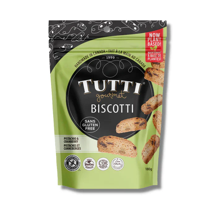 Gluten Free Pistachio, Cranberry Biscotti