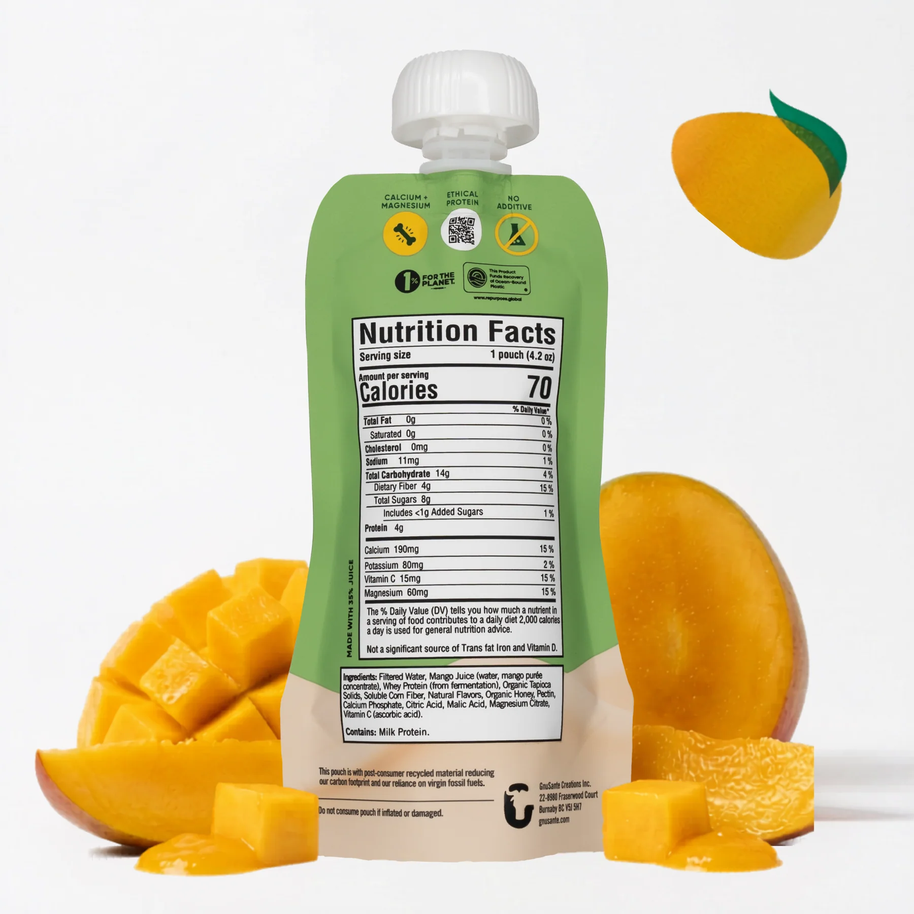 Gnubees Kids Mango Tango Functional Fruit Shake - Image 2