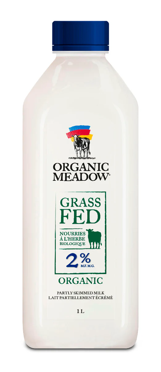 Organic Grass Fed Partly Skimmed 2% Milk