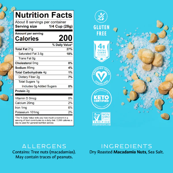 Hawaiian Sea Salt Dry Roasted Macadamias - Image 2