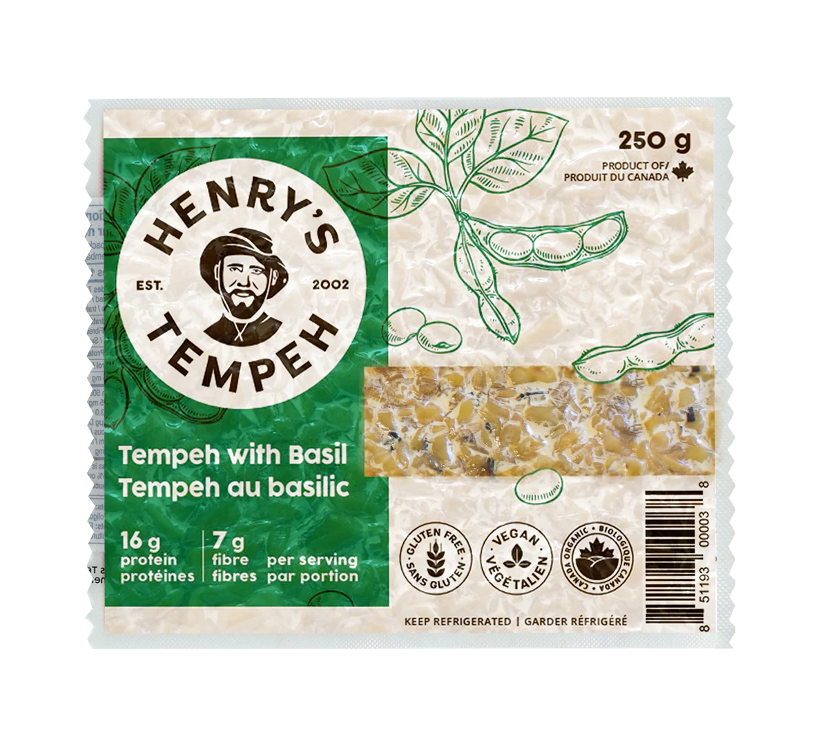 Tempeh with Basil