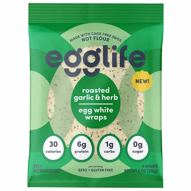 Herb & Roasted Garlic Egg White Tortillas
