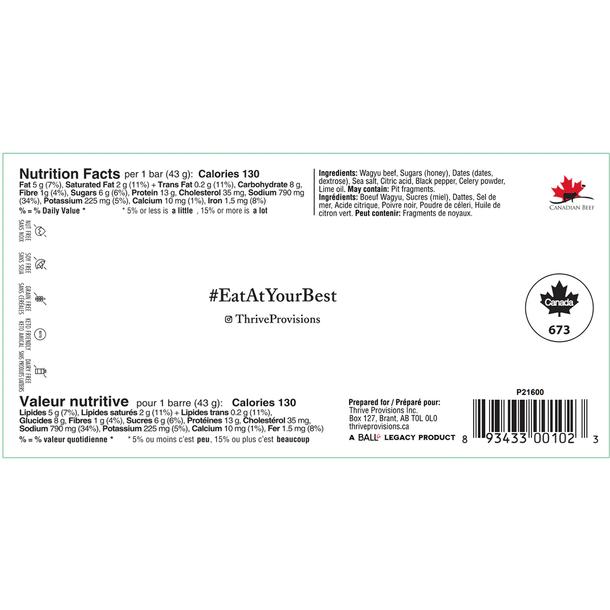 Honey Lime & Black Pepper Beef Bar - Image 2