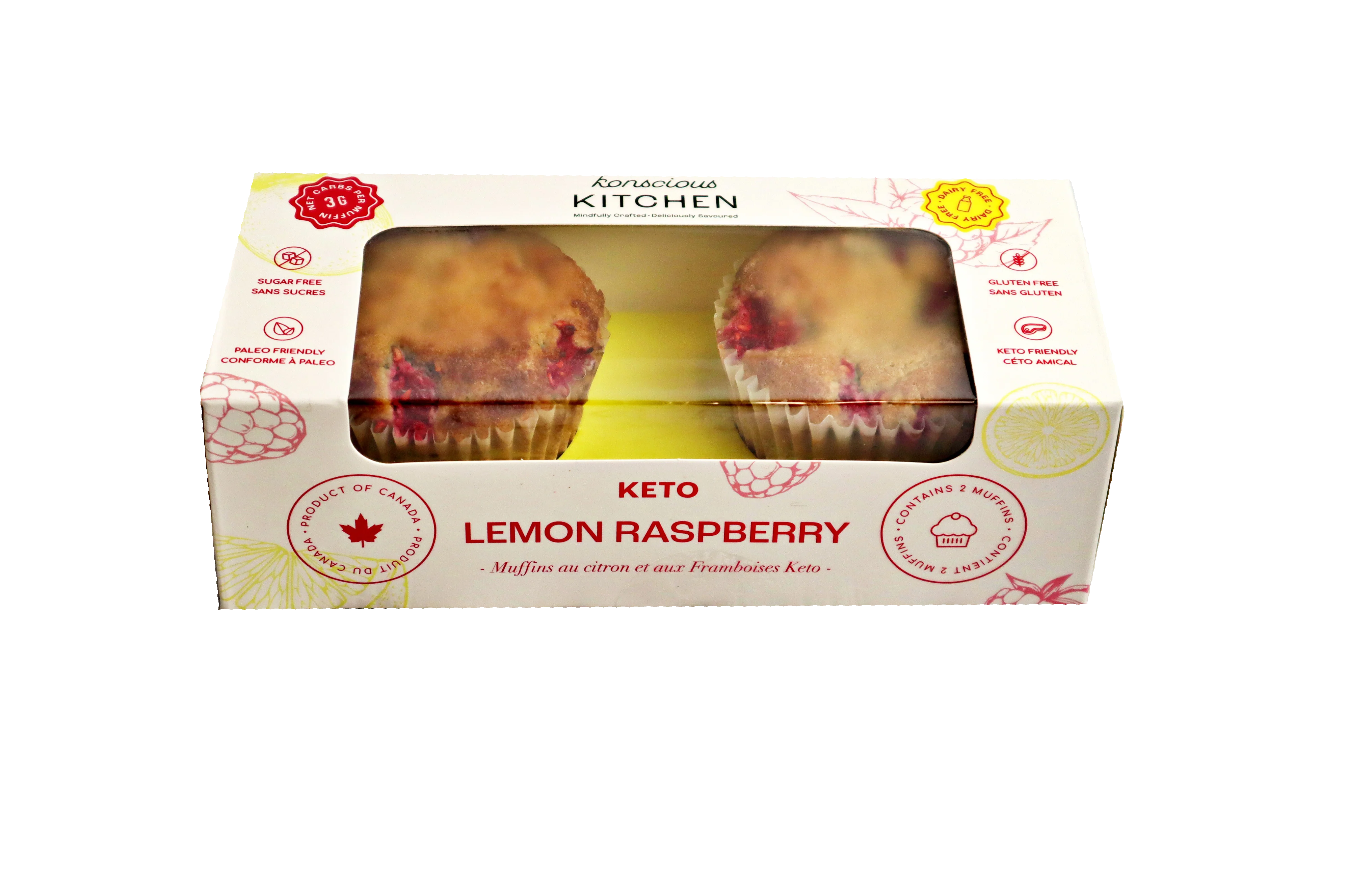 Keto Lemon Raspberry Muffins