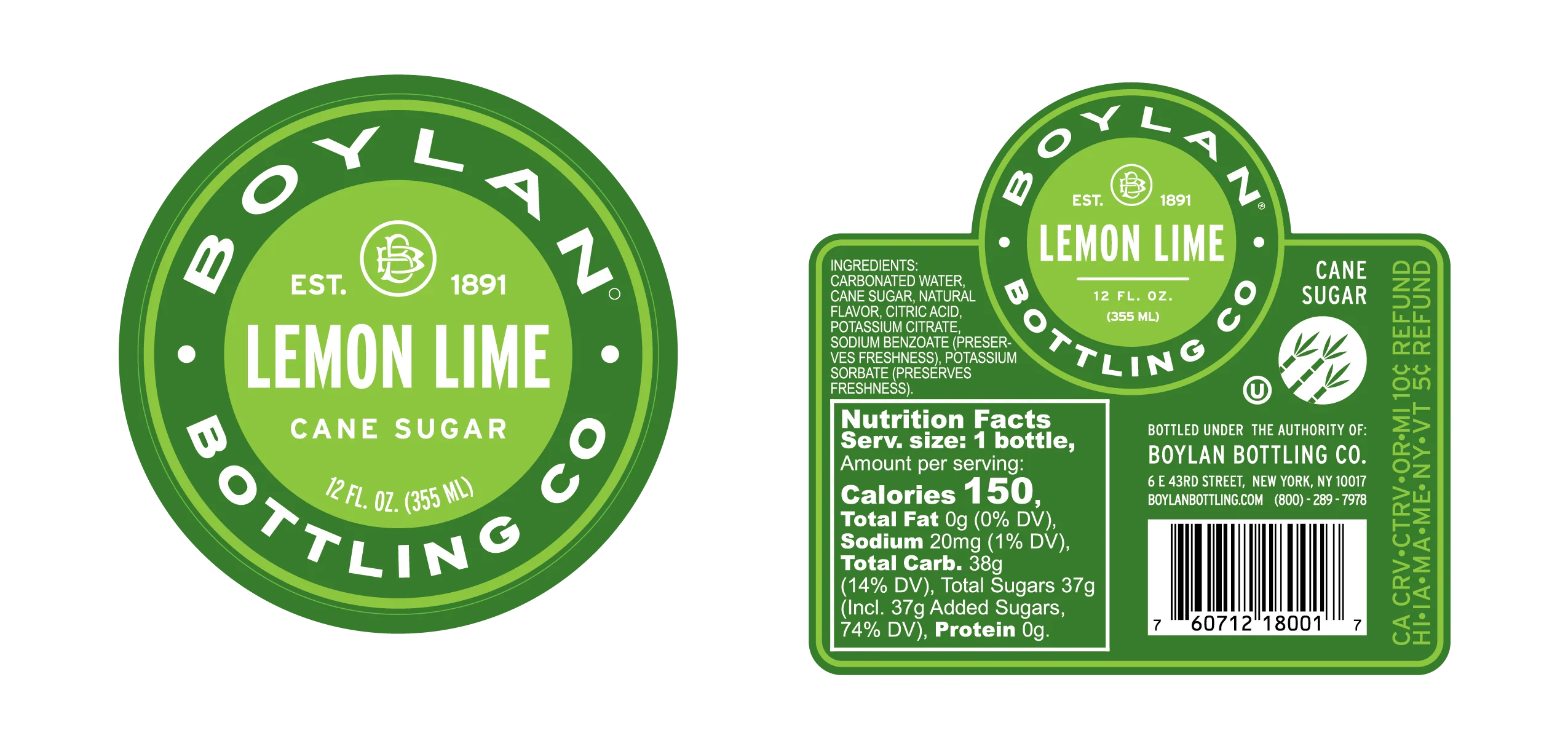 Lemon Lime Cane Sugar Soda - Image 2