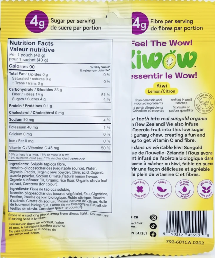 Lemon Real Kiwi Gummies with Acerola Vitamin C - Image 2