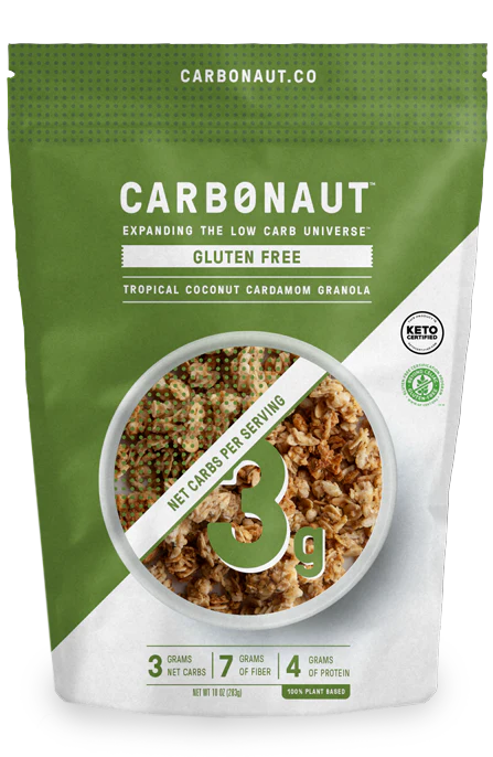 Low Carb Gluten Free Tropical Coconut Cardamom Granola