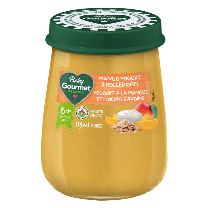 Mango Yogurt & Rolled Oats Puree