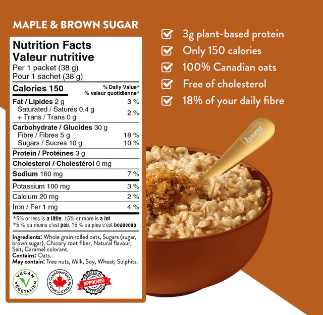 Maple & Brown Sugar Morning Oats Instant Oatmeal - Image 2