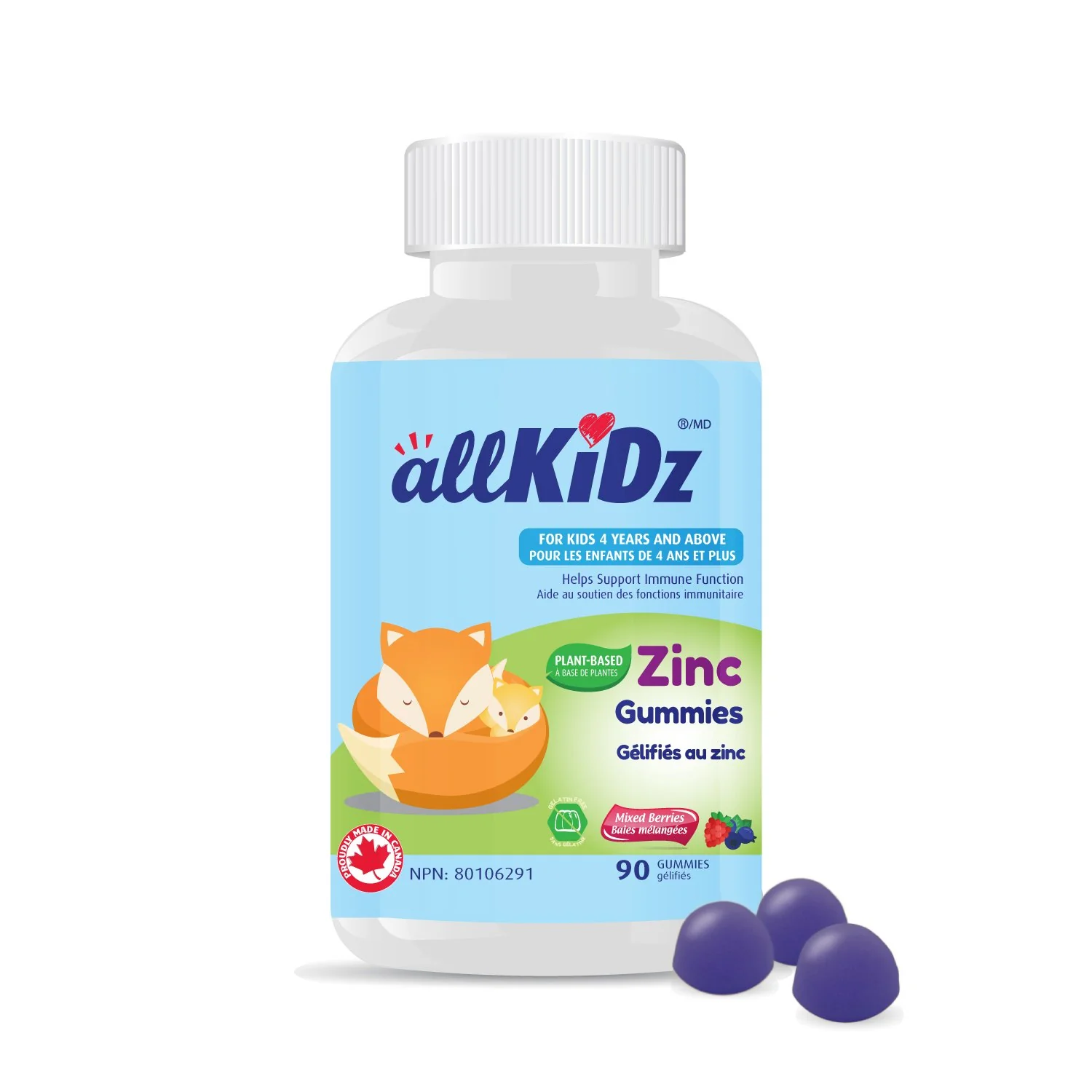 Mixed Berry Zinc Gummies