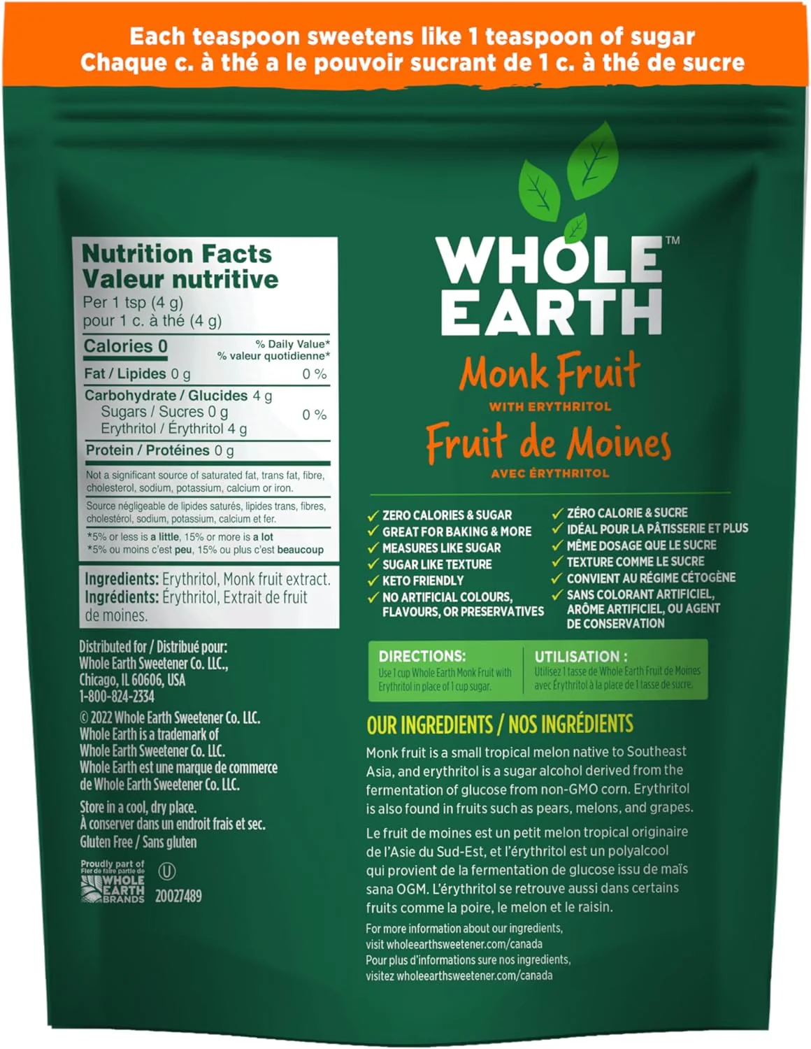 Monk Fruit with Erythritol Plant-Based Sugar Altermative - Image 2