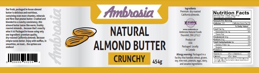 Natural Almond Butter Crunchy - Image 2