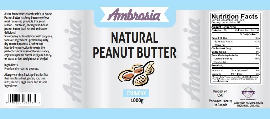 Natural Crunchy Peanut Butter - Image 2
