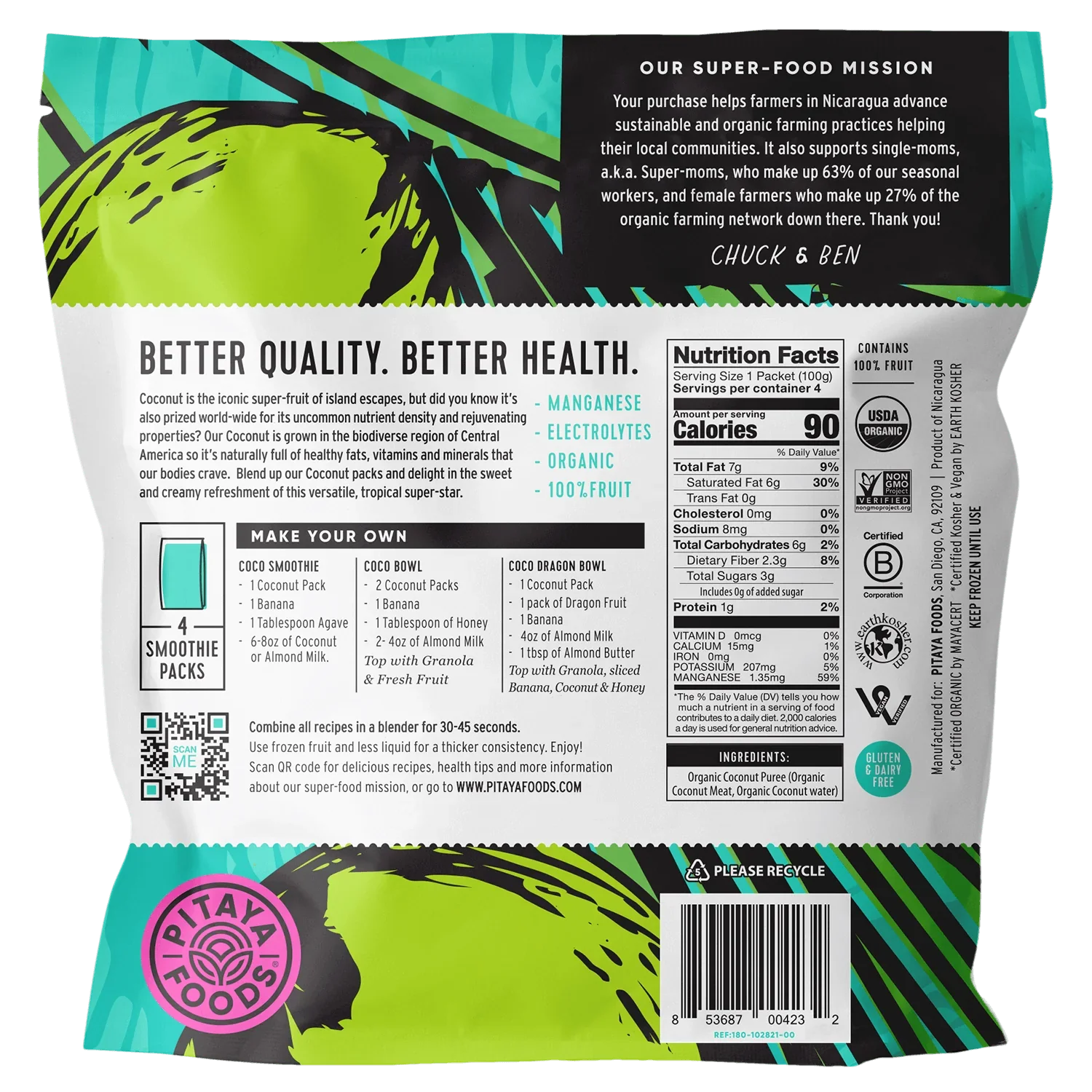 Organic Coconut Smoothie Packs - Image 2