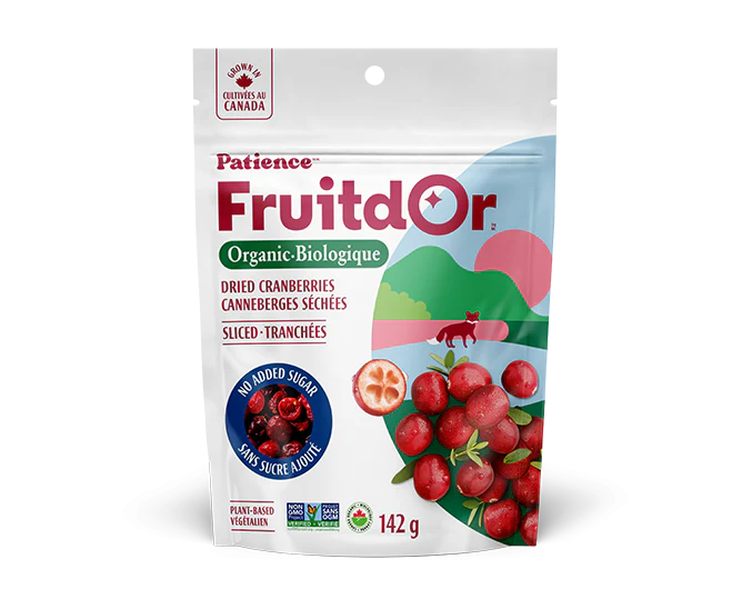 Organic Dried Cranberries with No Added Sugar and Sliced