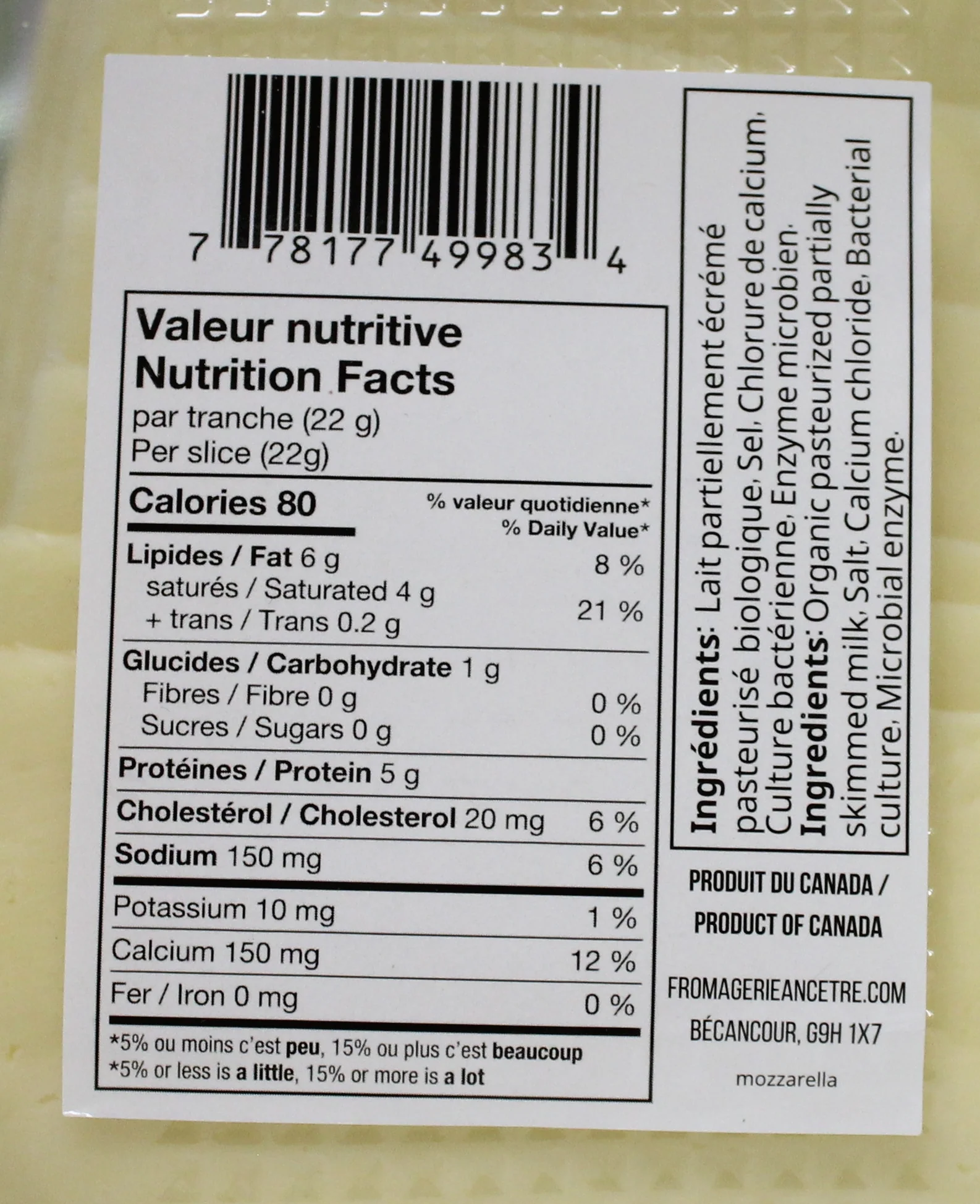Organic Mozzarella Slices 28% - Image 2