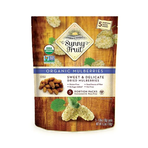 Org Portion Packed Dried Mulberries