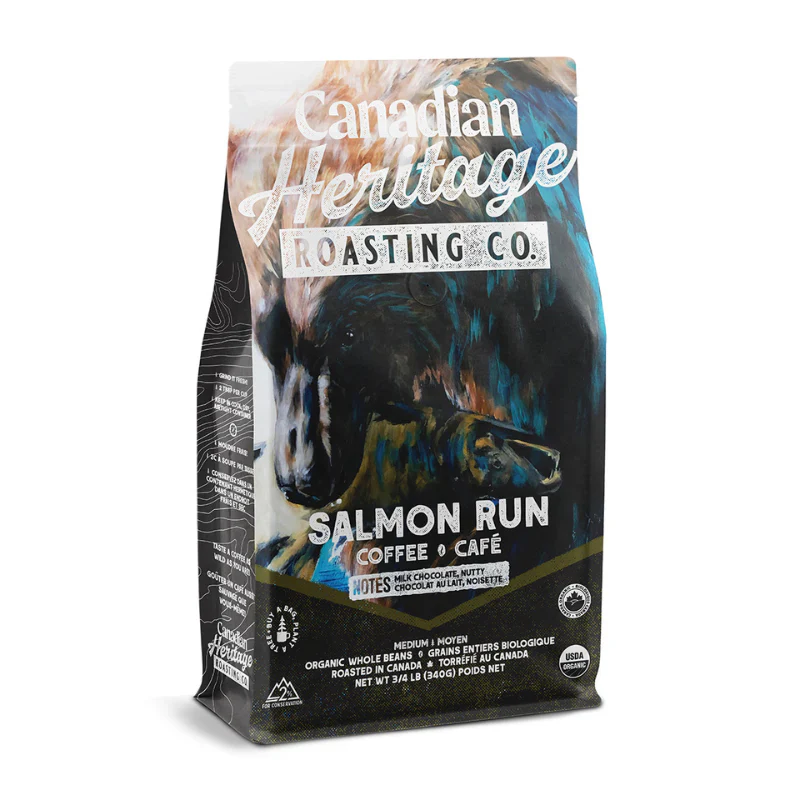 Organic Salmon Run Medium Roast Whole Coffee Beans