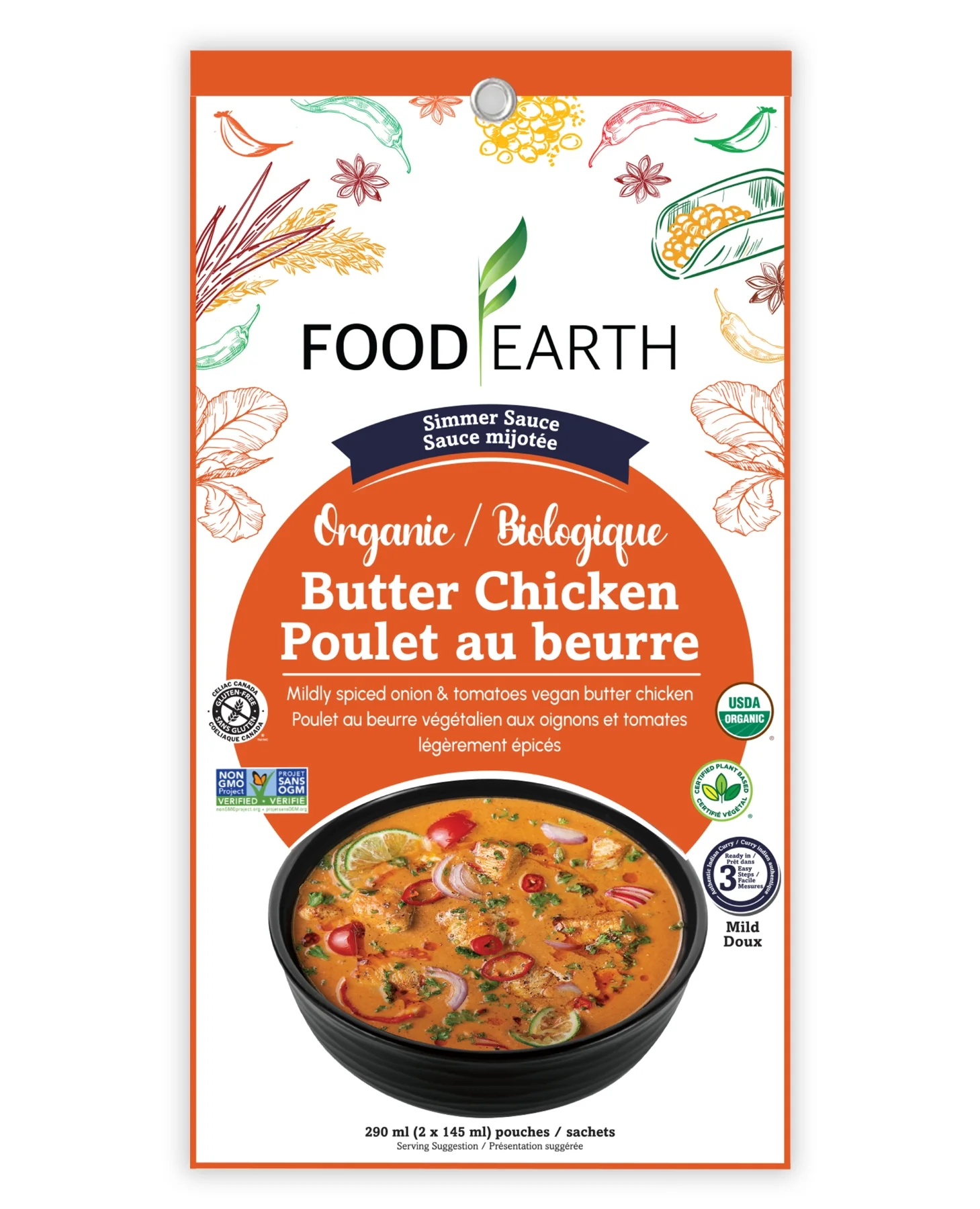 Organic Butter Chicken Simmer Sauce