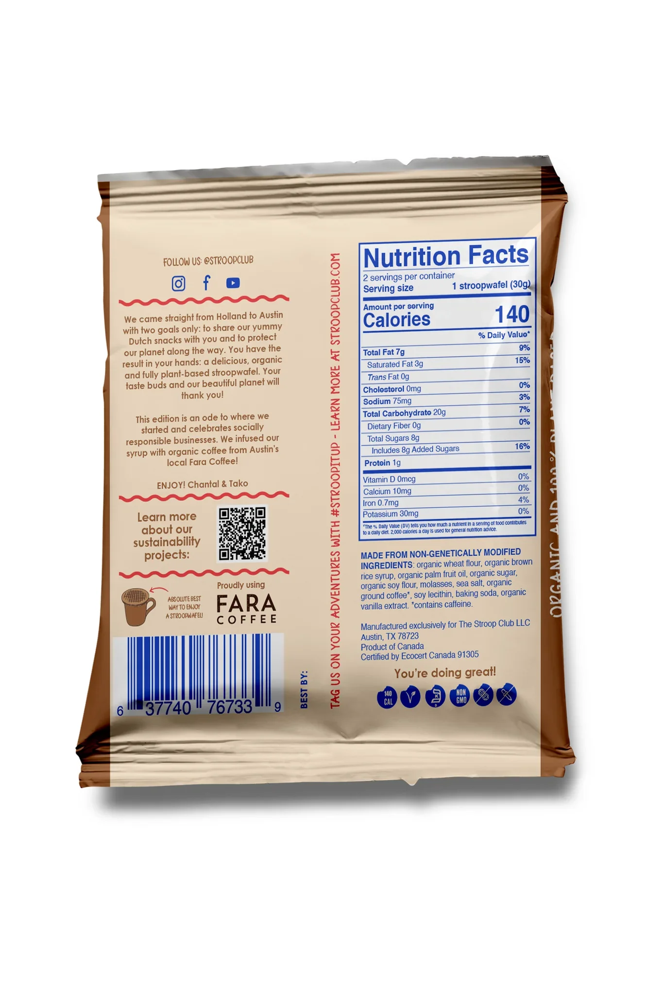 Organic Coffee Caramel Stroopwafels - Image 2