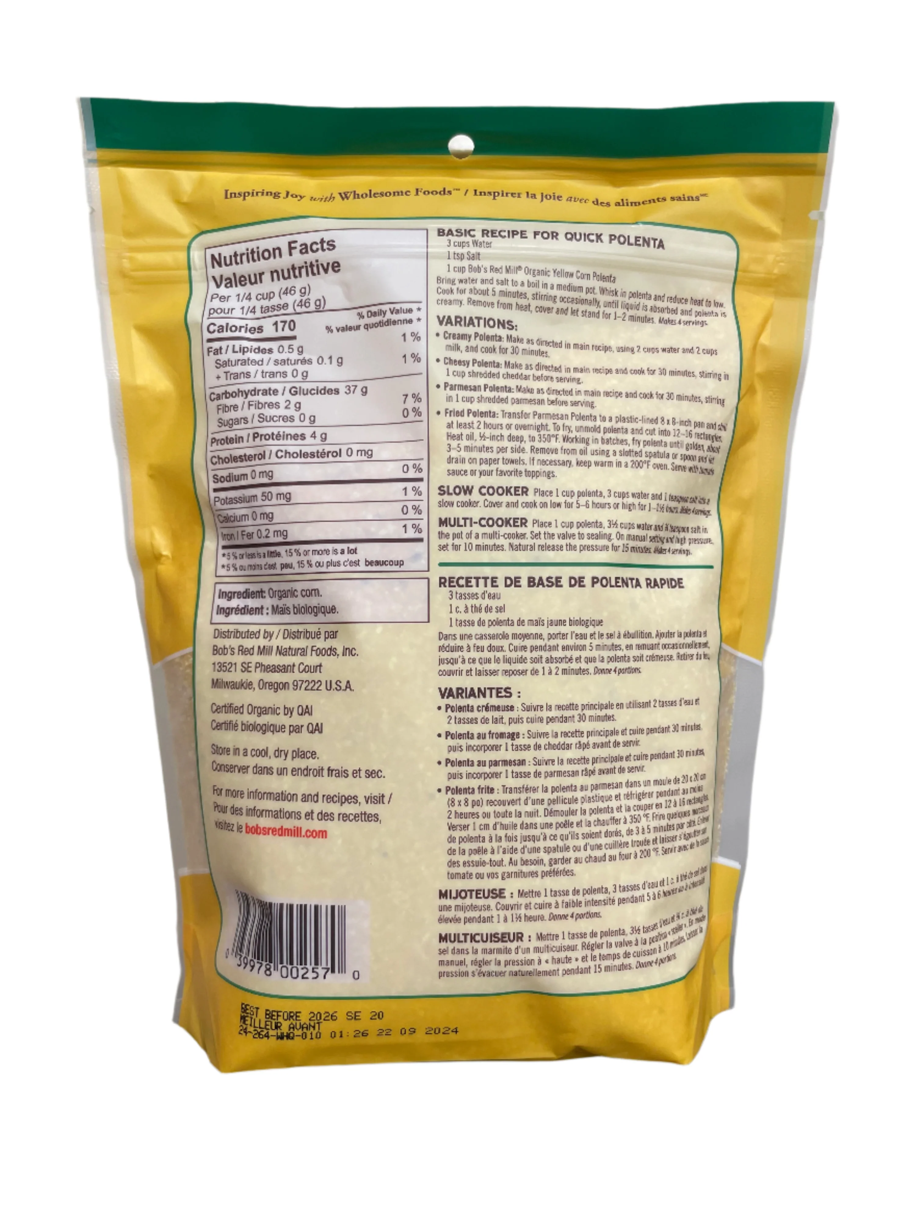 Organic Corn Grits/Polenta - Image 2