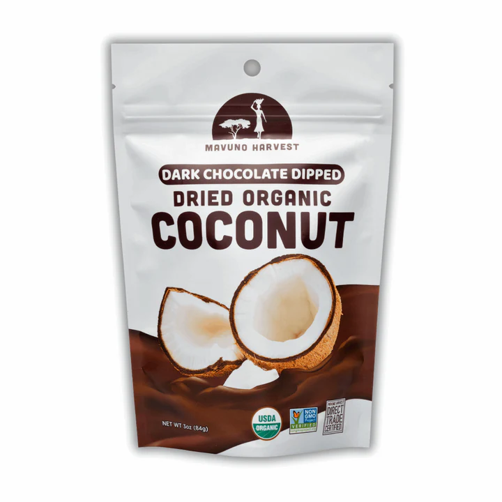 Organic Dark Chocolate Dipped Dried Coconut